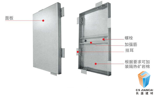 長方?jīng)_孔氟碳鋁單板結(jié)構(gòu)圖2001